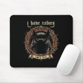 I Have Rabies Gothic Bat Dark Humor Shirt Mens Wom Muismat (Met muis)