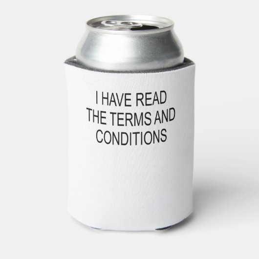 I Have Read The Terms And Conditions Blikjeskoeler (Blikje Achterkant)