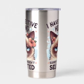 I Have Selective Hearing Funny Cat Lover Gift  Geïsoleerde Drinkbeker (Links)