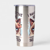 I Have Selective Hearing Funny Cat Lover Gift  Geïsoleerde Drinkbeker (Rechts)