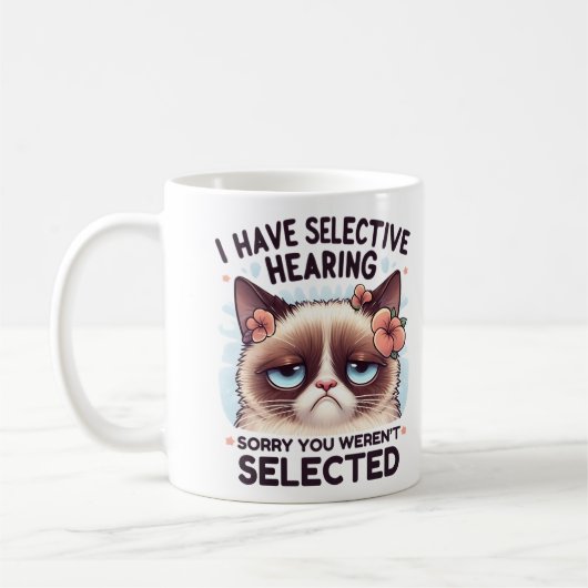 I Have Selective Hearing Funny Cat Lover Gift Koffiemok (Links)