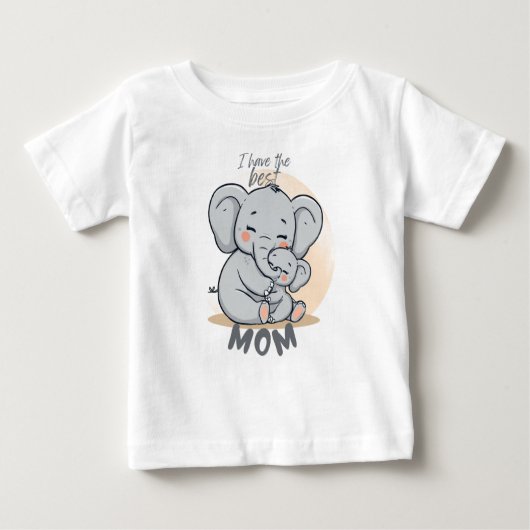 I Have the Best MOM – Cute Elephant T-Shirt (Voorkant)