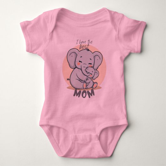 I Have the Best MOM – Pink Infant Creeper Romper (Voorkant)