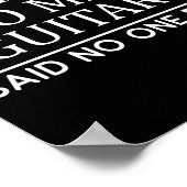 I Have Too Many Guitar Player Funny Guitarist Gift Poster (Hoek)