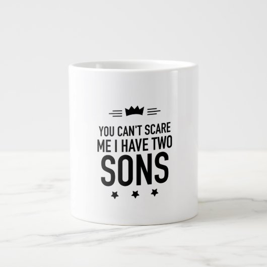 I have two sons funny fathers and mothers day gift grote koffiekop (Voorkant)