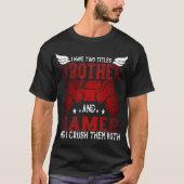 I Have Two Titles Brother and Gamer – Funny Gaming T-shirt (Voorkant)