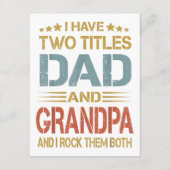 I Have Two Titles Dad And Grandpa Father's Day Gra Informatiekaartje (Achterkant)