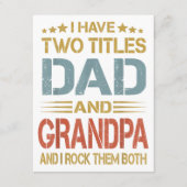 I Have Two Titles Dad And Grandpa Father's Day Gra Informatiekaartje (Voorkant)
