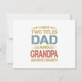 I Have Two Titles Dad And Grandpa Father's Day Gra RSVP Kaartje (Voorkant)