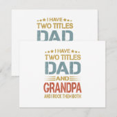 I Have Two Titles Dad And Grandpa Father's Day Gra RSVP Kaartje (Voorkant / Achterkant)