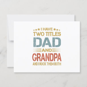 I Have Two Titles Dad And Grandpa Father's Day Gra RSVP Kaartje