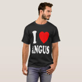 I He Love Angus Echtgenoot Gehuwd T-shirt (Voorkant volledig)