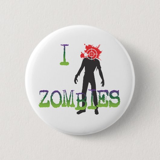 I Headshot Zombies Ronde Button 5,7 Cm (Voorkant)