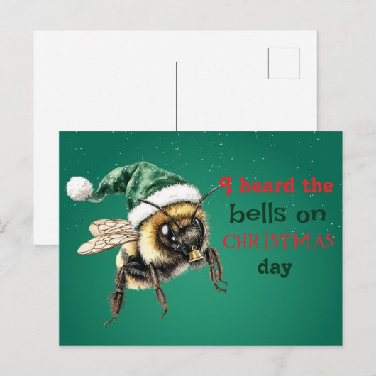 I Heard the Bells on Christmas Day Briefkaart (Voorkant / Achterkant)