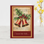 I Heard the Bells on Christmas Day Kaart (Gele Bloem)
