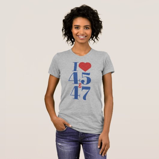 I Heart 45 & 47 T-Shirt (Voorkant volledig)