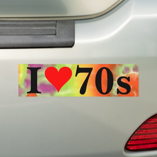 I Heart 70s Bumpersticker (Op auto)