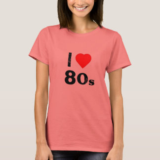 "I Heart 80's" Ladies' Ringer T-Shirt
