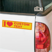 I Heart Aangepaste Sjabloon Retro Bumpersticker (Op Truck)