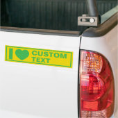 I Heart Aangepaste Sjabloon Retro Bumpersticker (Op Truck)