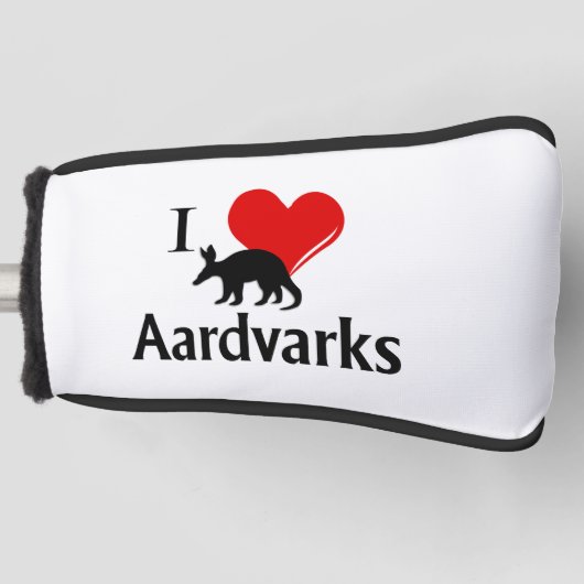 I Heart Aardvarken Golfheadcover (Voorkant)