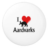 I Heart Aardvarken Keramische Knop (Voorkant)
