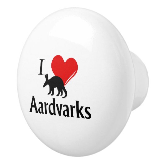 I Heart Aardvarken Keramische Knop (Rechts)