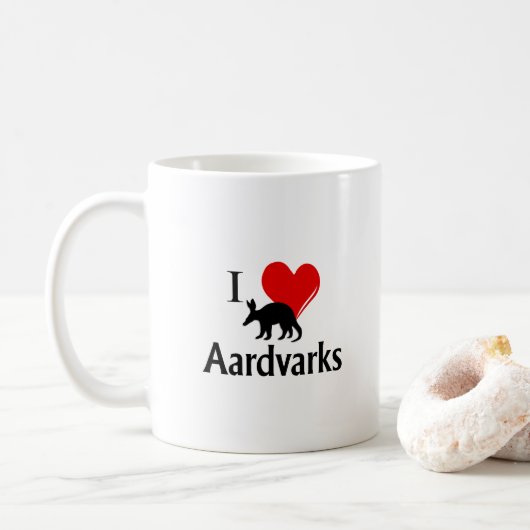 I Heart Aardvarken Koffiemok (Met donut)