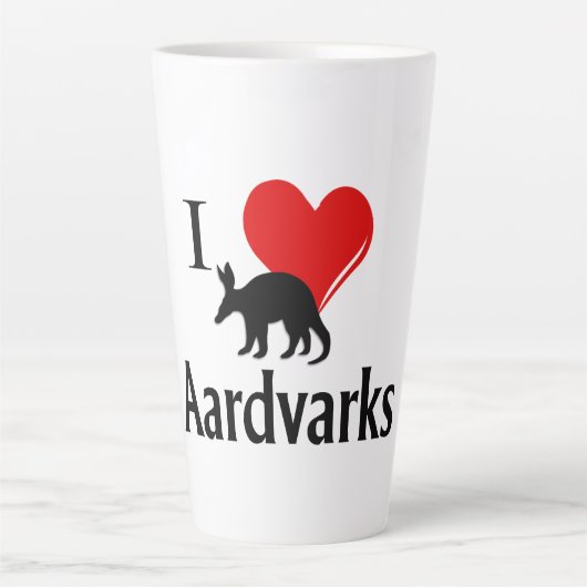 I Heart Aardvarken Latte Mok (Voorkant)