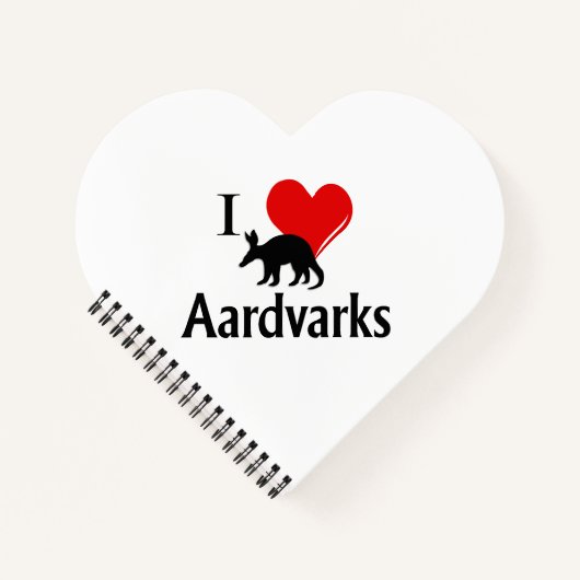 I Heart Aardvarken Notitieboek (Voorkant)