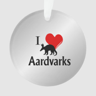 I Heart Aardvarken Ornament