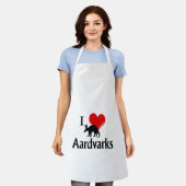 I Heart Aardvarken Schort (Gedragen)