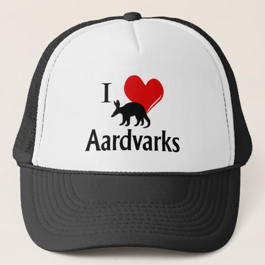 I Heart Aardvarken Trucker Pet (Voorkant)