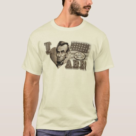 I Heart Abe Lincoln T-shirt (Voorkant)