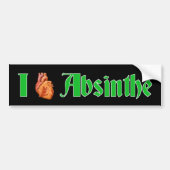 I Heart Absinthe Bumpersticker (Voorkant)