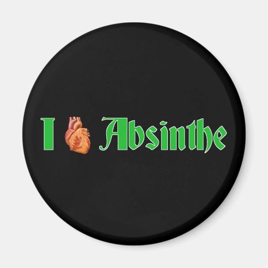 I Heart Absinthe Magneet (Voorkant)
