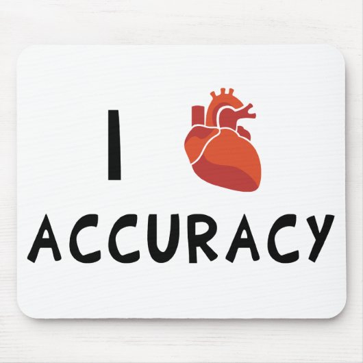 I Heart Accuracy Muismat (Voorkant)