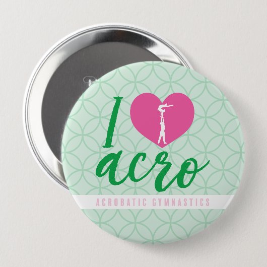 I Heart Acro Button (Voorkant /achterkant)