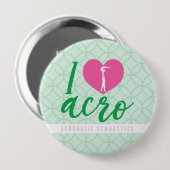 I Heart Acro Knop Ronde Button 4,0 Cm (Voorkant /achterkant)