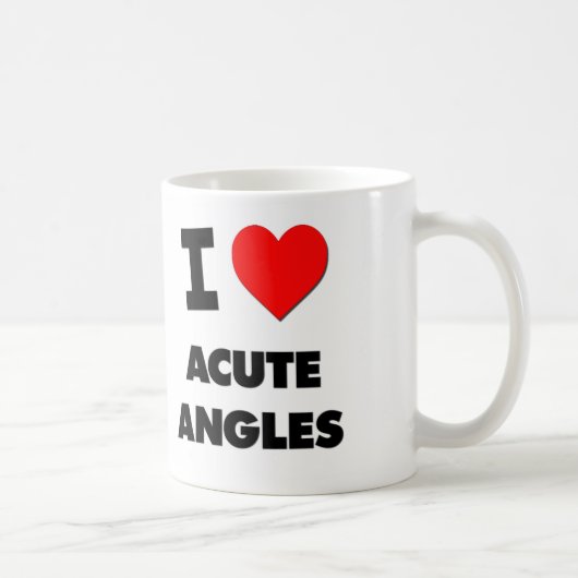 I Heart Acute Hoeken Koffiemok (Rechts)