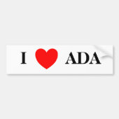 I Heart Ada Bumpersticker (Voorkant)