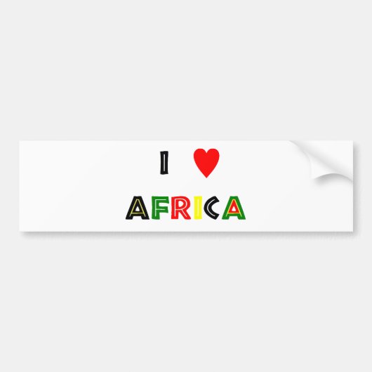 "I Heart Africa" bumpersticker (Voorkant)