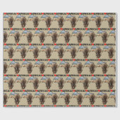 I Heart Africa Map Black Elephant Bull Cadeaupapier (Vlak)