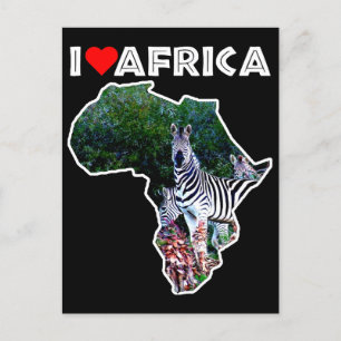 I Heart Africa Zebra Aloe Briefkaart