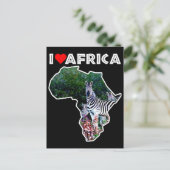 I Heart Africa Zebra Aloe Briefkaart (Staand voorkant)