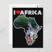 I Heart Africa Zebra Aloe Briefkaart (Voorkant / Achterkant)