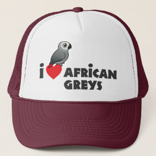 I Heart African Grays Trucker Pet