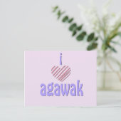 I Heart Agawak Briefkaart (Staand voorkant)