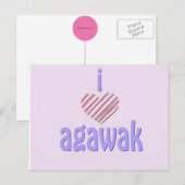 I Heart Agawak Briefkaart (Voorkant / Achterkant)