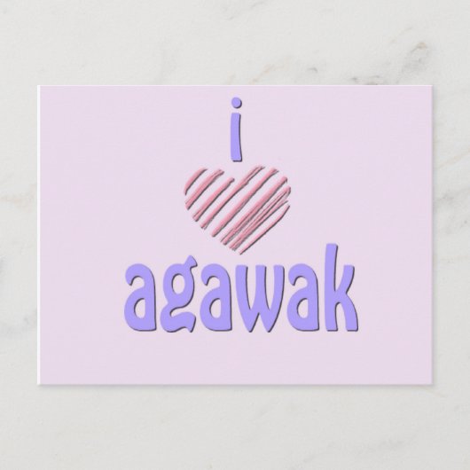 I Heart Agawak Briefkaart (Voorkant)